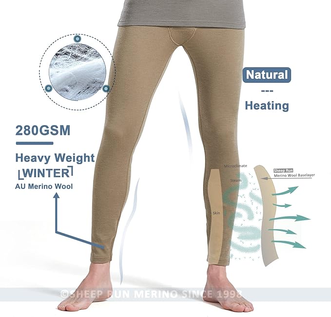 Ecoable Kids Thermal Tights: Organic Wool Cotton